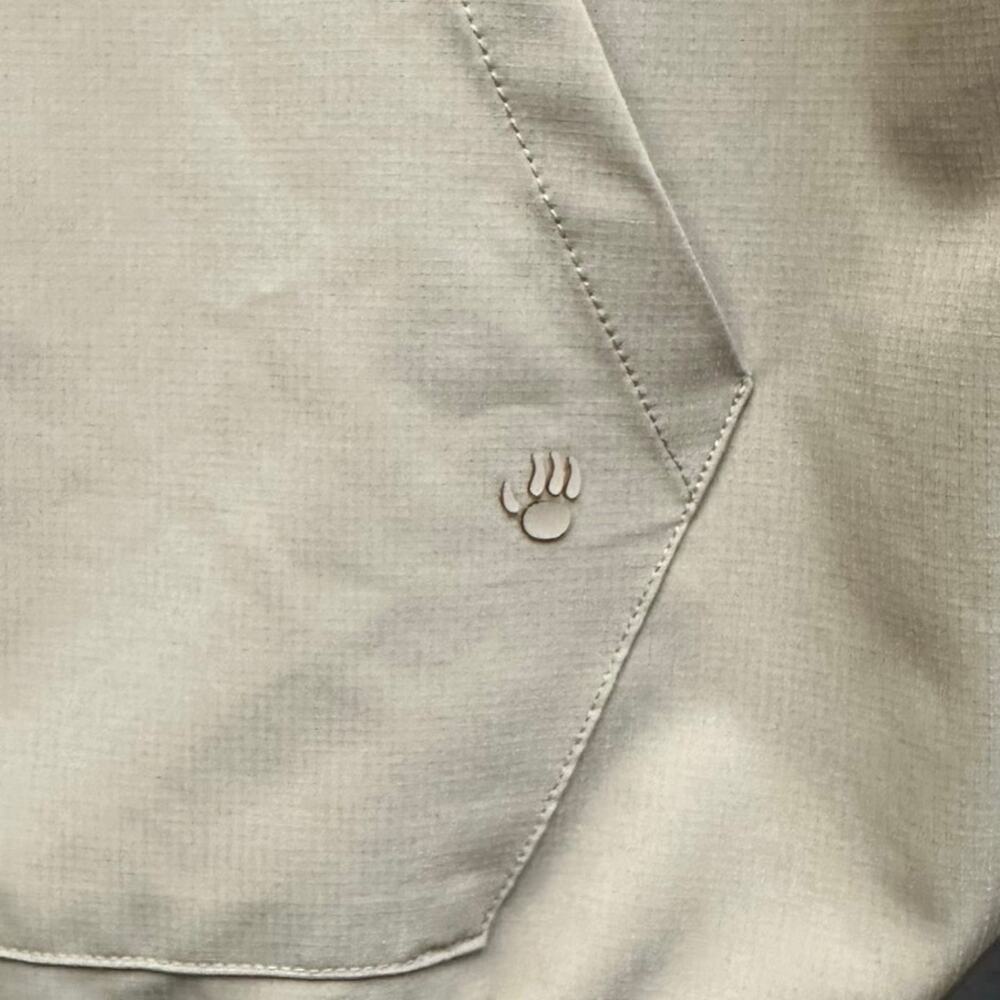 BearPaw Outdoor Tan Lightweight Hooded Windbreaker 1/2 Zip Medium Spring - Picture 5 of 8